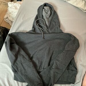 Women’s Dark Gray Hooded Sweatshirt - Casual Pullover Hoodie